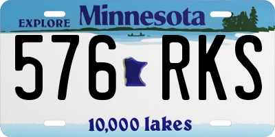 MN license plate 576RKS