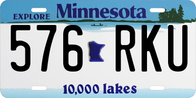 MN license plate 576RKU