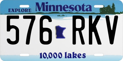 MN license plate 576RKV