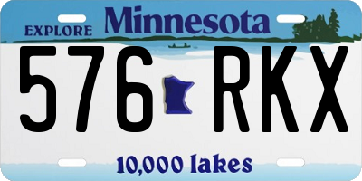 MN license plate 576RKX