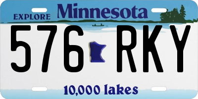 MN license plate 576RKY