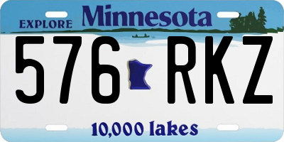 MN license plate 576RKZ