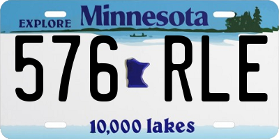 MN license plate 576RLE