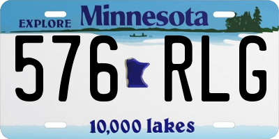 MN license plate 576RLG