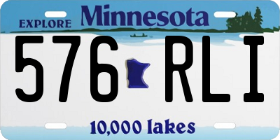 MN license plate 576RLI