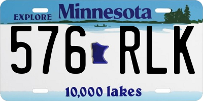 MN license plate 576RLK