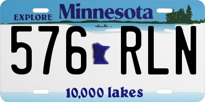 MN license plate 576RLN