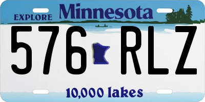 MN license plate 576RLZ