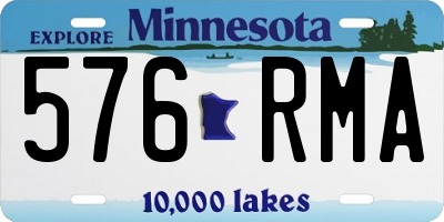MN license plate 576RMA