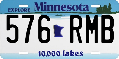 MN license plate 576RMB