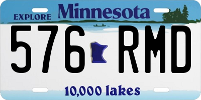 MN license plate 576RMD