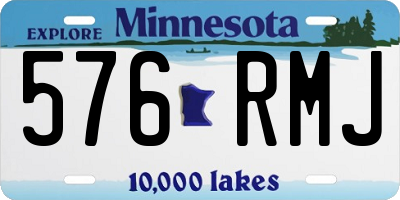 MN license plate 576RMJ