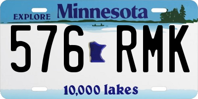 MN license plate 576RMK