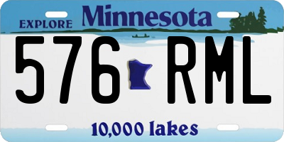 MN license plate 576RML