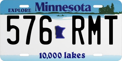 MN license plate 576RMT
