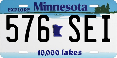 MN license plate 576SEI