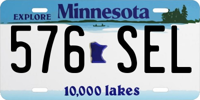 MN license plate 576SEL