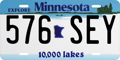 MN license plate 576SEY