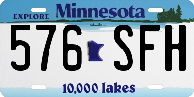MN license plate 576SFH