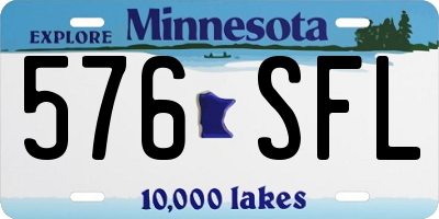 MN license plate 576SFL