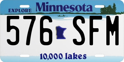 MN license plate 576SFM