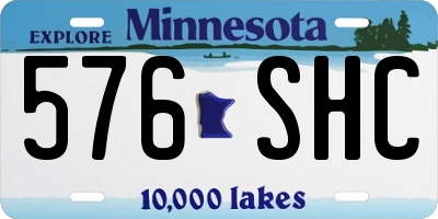 MN license plate 576SHC