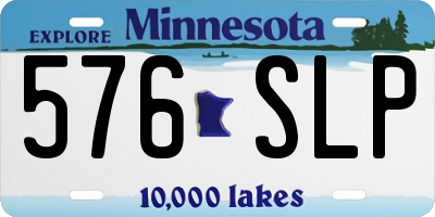 MN license plate 576SLP