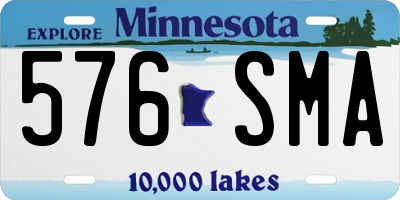 MN license plate 576SMA