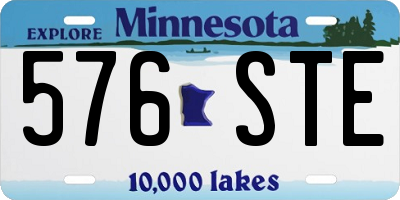 MN license plate 576STE