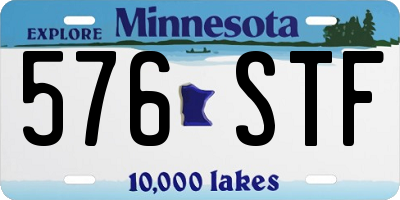 MN license plate 576STF