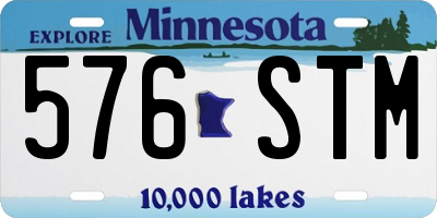 MN license plate 576STM