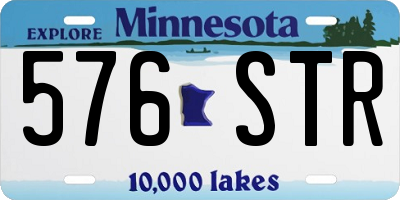 MN license plate 576STR