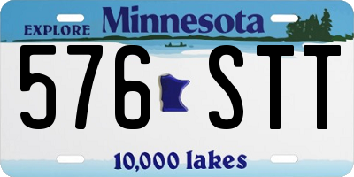 MN license plate 576STT
