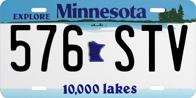 MN license plate 576STV