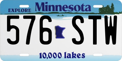 MN license plate 576STW