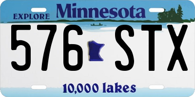 MN license plate 576STX