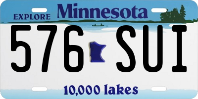 MN license plate 576SUI