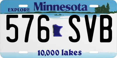 MN license plate 576SVB