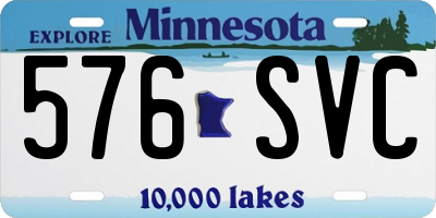 MN license plate 576SVC