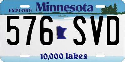 MN license plate 576SVD
