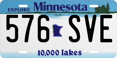 MN license plate 576SVE