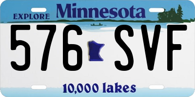 MN license plate 576SVF