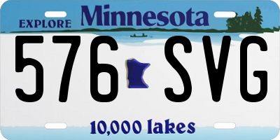 MN license plate 576SVG