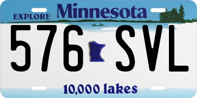 MN license plate 576SVL