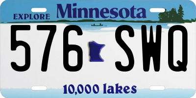 MN license plate 576SWQ