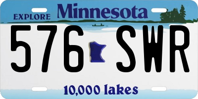MN license plate 576SWR
