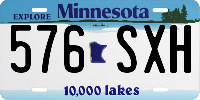 MN license plate 576SXH