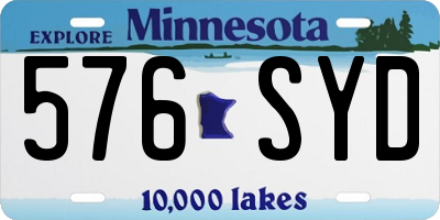 MN license plate 576SYD