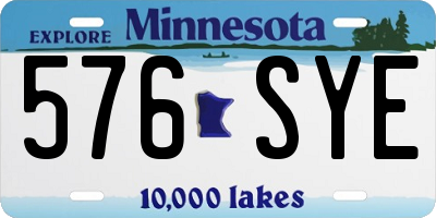 MN license plate 576SYE