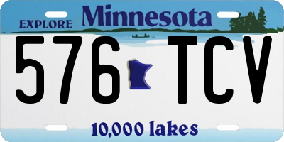 MN license plate 576TCV